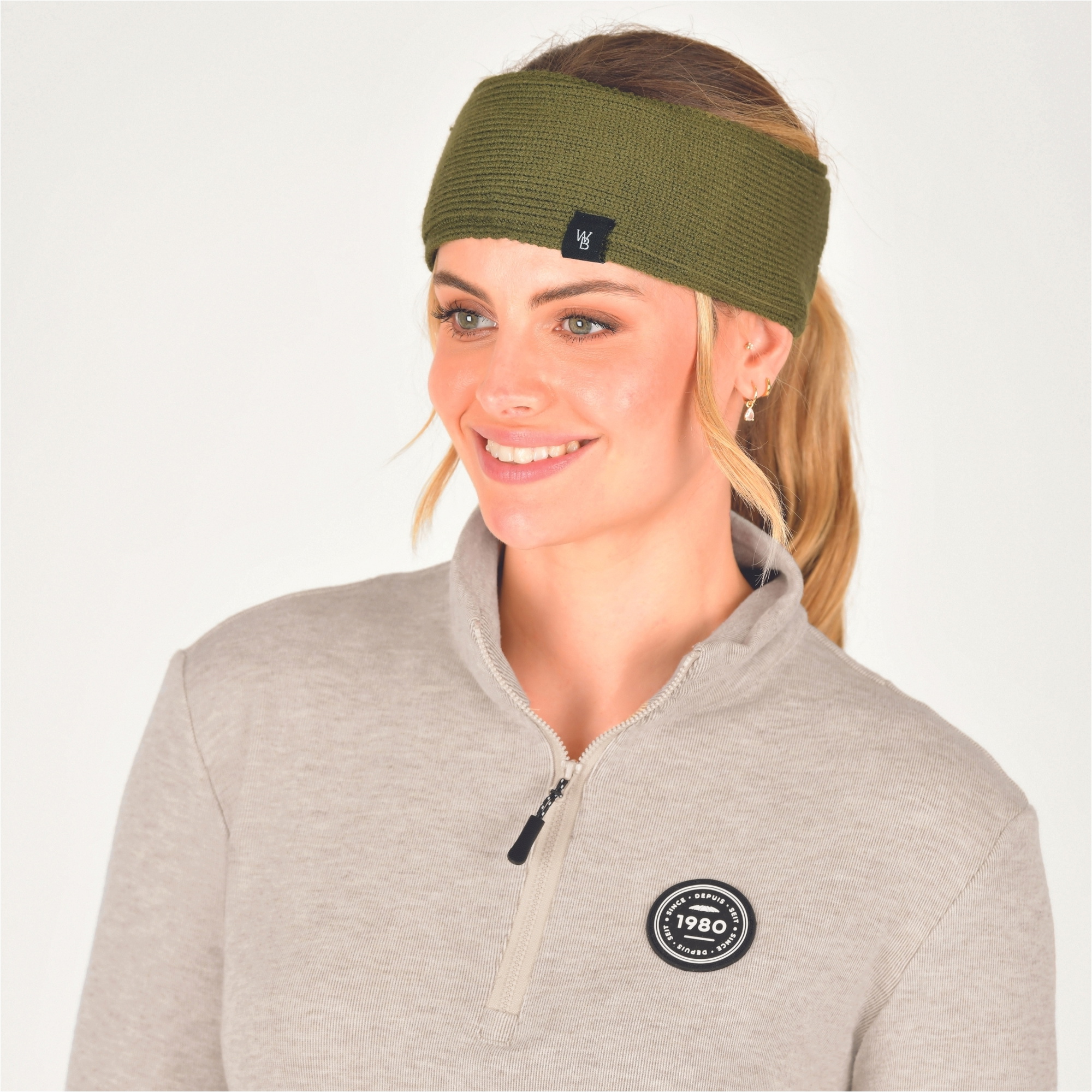 Weatherbeeta Fleece Gefüttert Pferdeschwanz Stirnband 1024373 - Olive Night